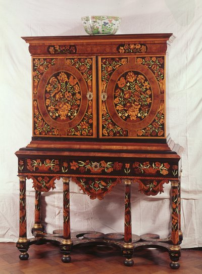 Cabinet with floral marquetry, late 17th century by English School